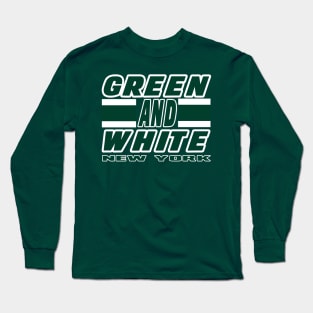 New York LYFE Green and White Football Colors! Long Sleeve T-Shirt